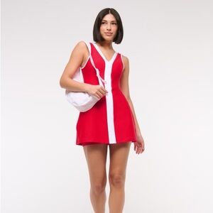 NEW Abercrombie & Fitch YPB sculptLUX V-Neck Mini Dress